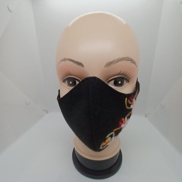 Face ear loop Mask Ecuadorian Embroidered handmade in Ecuador Face Cover ballet - Picture 2 of 5